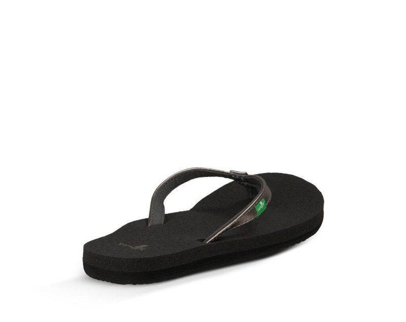 Women Sanuk Yoga Joy Flip Flops Blue Grey | QIM259687