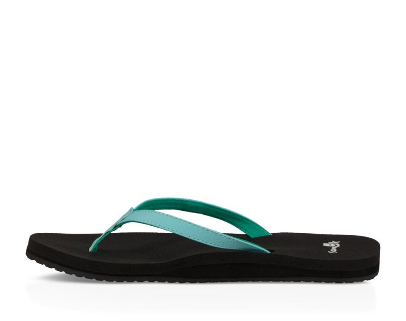 Women Sanuk Yoga Joy Flip Flops Blue | VPC839501