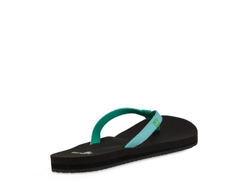 Women Sanuk Yoga Joy Flip Flops Blue | VPC839501