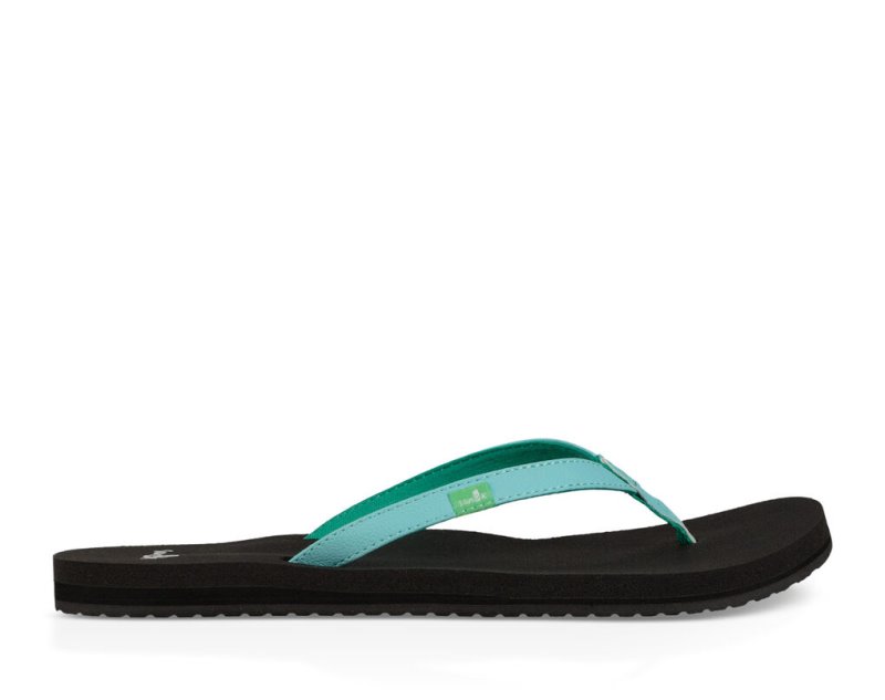 Women Sanuk Yoga Joy Flip Flops Blue | VPC839501