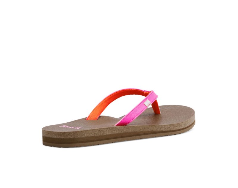 Women Sanuk Yoga Joy Flip Flops Pink | OQF034265