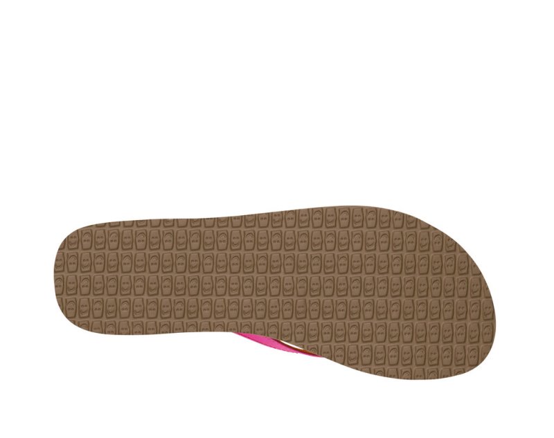 Women Sanuk Yoga Joy Flip Flops Pink | OQF034265