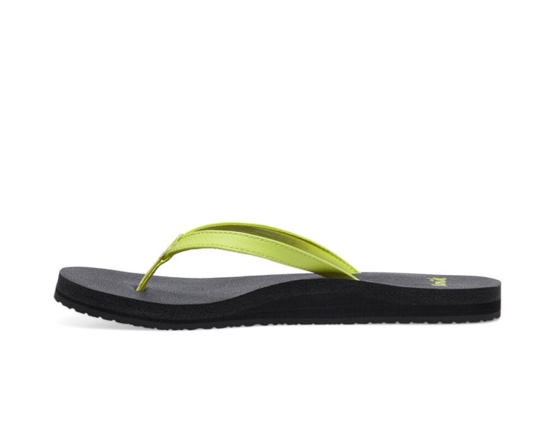 Women Sanuk Yoga Joy Flip Flops Yellow | UKL148320