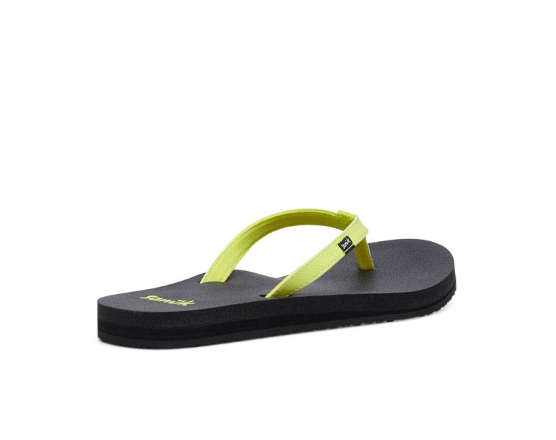 Women Sanuk Yoga Joy Flip Flops Yellow | UKL148320