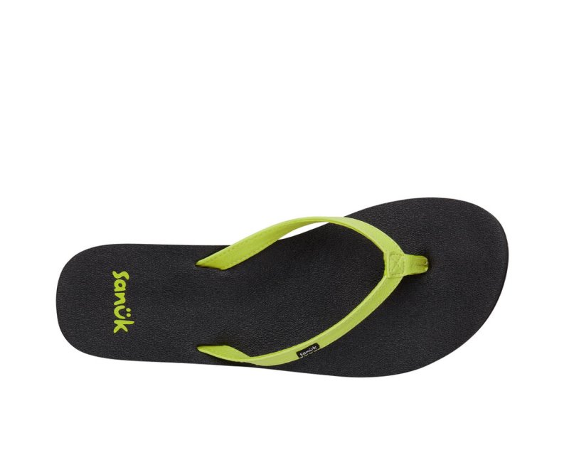 Women Sanuk Yoga Joy Flip Flops Yellow | UKL148320