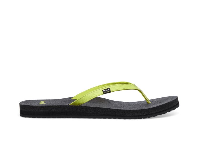 Women Sanuk Yoga Joy Flip Flops Yellow | UKL148320