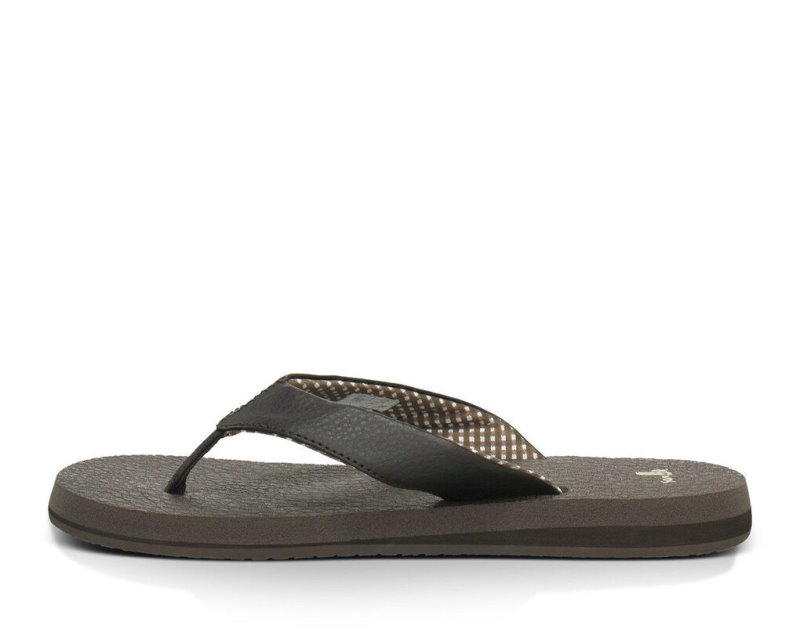 Women Sanuk Yoga Mat Flip Flops Brown | HPE604125