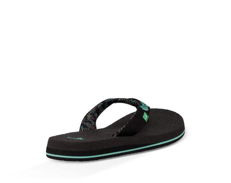 Women Sanuk Yoga Paradise 2 Flip Flops Black | ERV270813