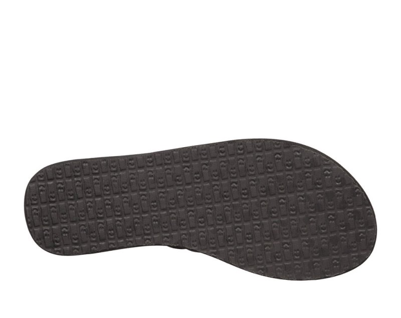 Women Sanuk Yoga Salty Flip Flops Black | OIC419308