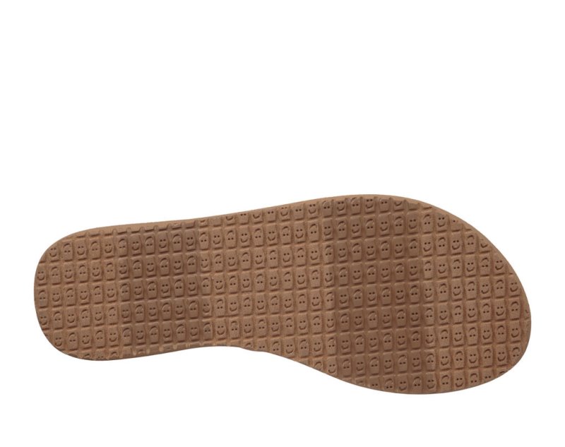 Women Sanuk Yoga Salty Flip Flops Brown | EWV216843