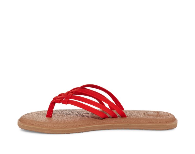 Women Sanuk Yoga Salty Flip Flops Pink | PAS065897