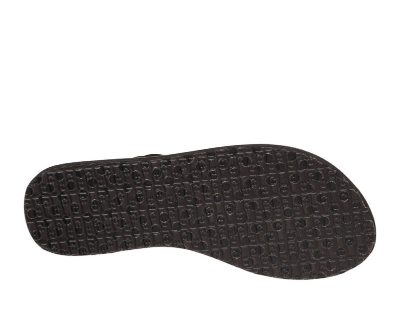 Women Sanuk Yoga Sling 2 Flip Flops Black | YOR436597