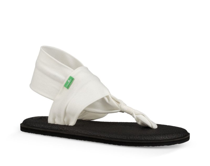 Women Sanuk Yoga Sling 2 Flip Flops White | LSB415683