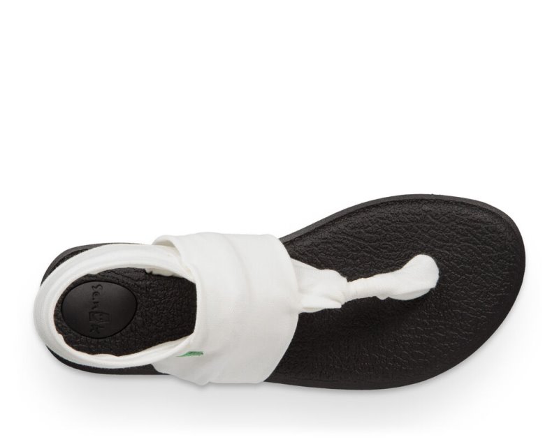 Women Sanuk Yoga Sling 2 Flip Flops White | LSB415683