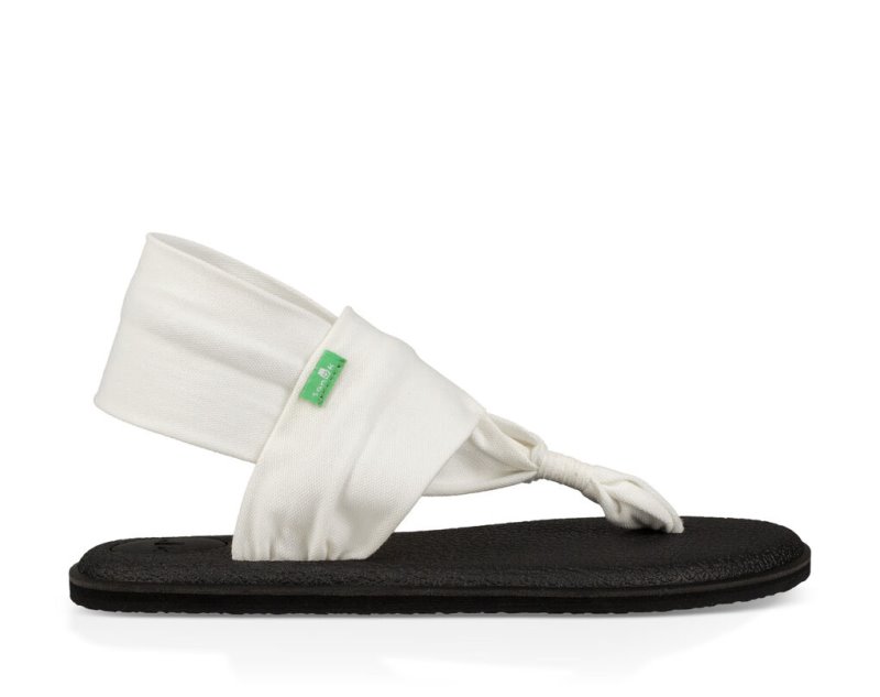 Women Sanuk Yoga Sling 2 Flip Flops White | LSB415683