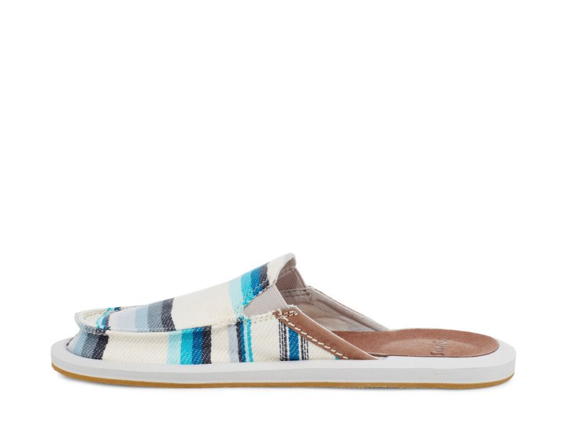 Women Sanuk You Got My Back Blanket Sustainable Slip On Sidewalk Surfers Blue | CMZ435079