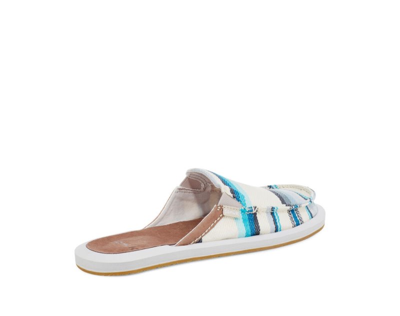 Women Sanuk You Got My Back Blanket Sustainable Slip On Sidewalk Surfers Blue | CMZ435079