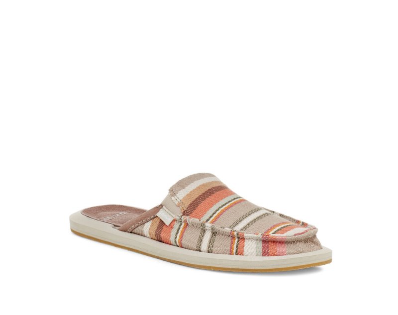 Women Sanuk You Got My Back Blanket Sustainable Slip On Sandals Beige | IZB408125