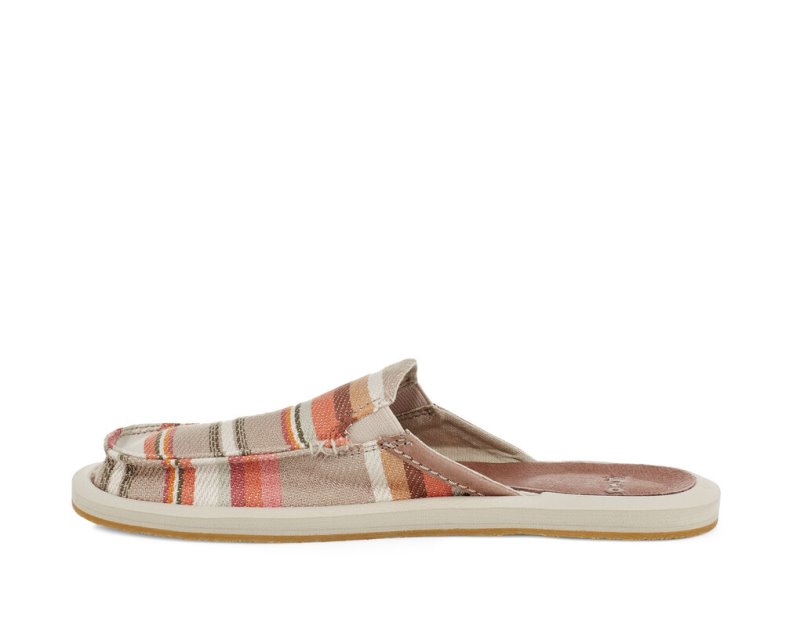 Women Sanuk You Got My Back Blanket Sustainable Slip On Sandals Beige | IZB408125