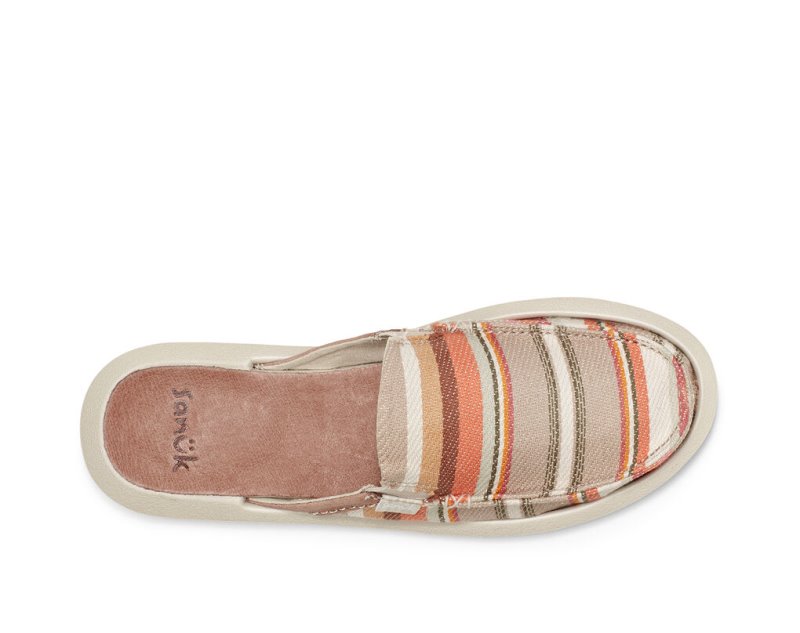 Women Sanuk You Got My Back Blanket Sustainable Slip On Sandals Beige | IZB408125