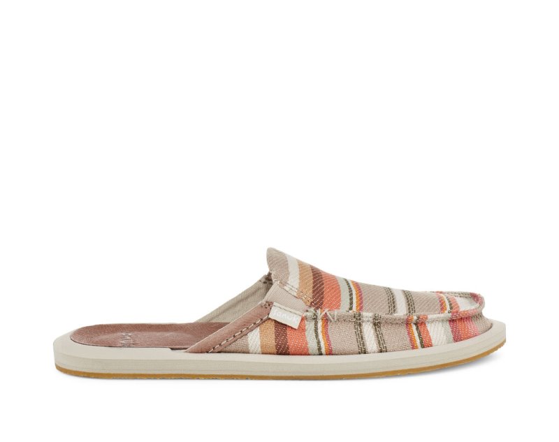 Women Sanuk You Got My Back Blanket Sustainable Slip On Sandals Beige | IZB408125