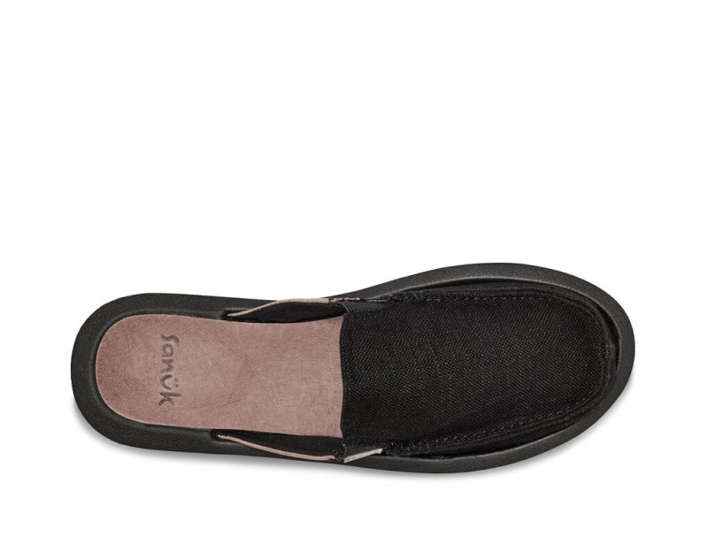 Women Sanuk You Got My Back Hemp Slipper Shoes Black | NLY904682